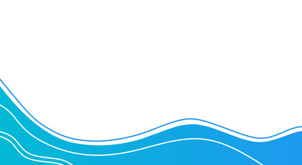 Stick to simple patterned banners, blue wave background