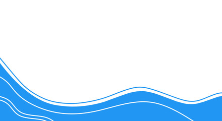 Stick to simple patterned banners, abstract blue wave background
