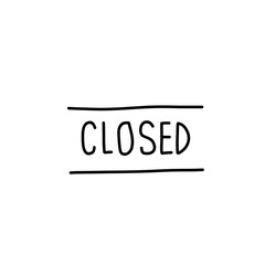 closed sign icon