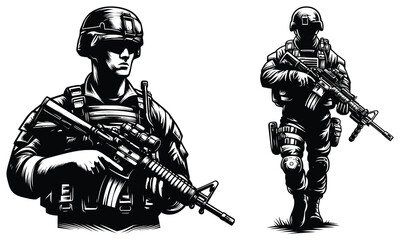 Naklejka premium soldier with sword