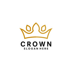 crown logo design template illustration vector