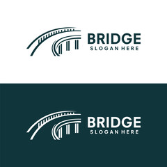 bridge logo design template illustration vector