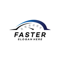 speed meter logo vector icon illustration