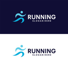 running logo vector icon illustration