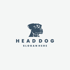 Fototapeta premium Head dog logo vector icon illustration
