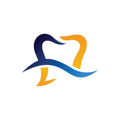 dental logo design template illustration vector