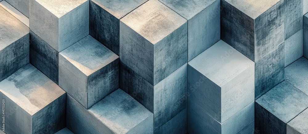 Poster Abstract Cubes Background Pattern