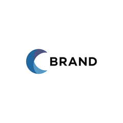 C brand logo design template illustration vector