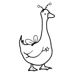 silly geese with fairy costume