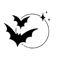 Halloween bats clipart