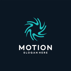 Motion logo design template illustration vector