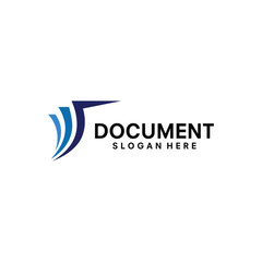 document logo design template illustration vector