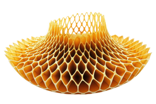 Intricate honeycomb structure showcasing beautiful patterns and vibrant yellow hues.