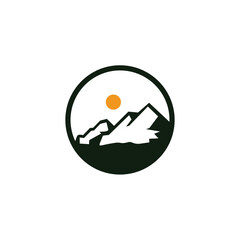 mountain logo design template illustration vector