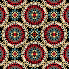 Pattern with crochet granny square wallpaper handmade decorative art design print