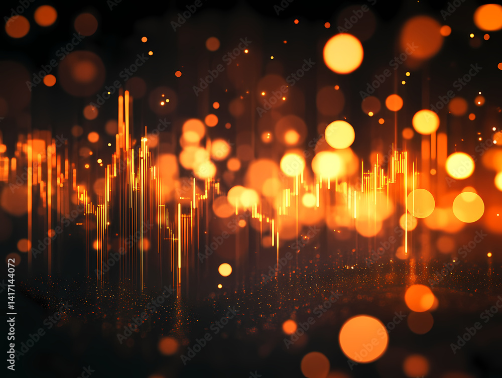 Aufkleber data visualization abstract: an artistic representation of financial data is illustrated through an 