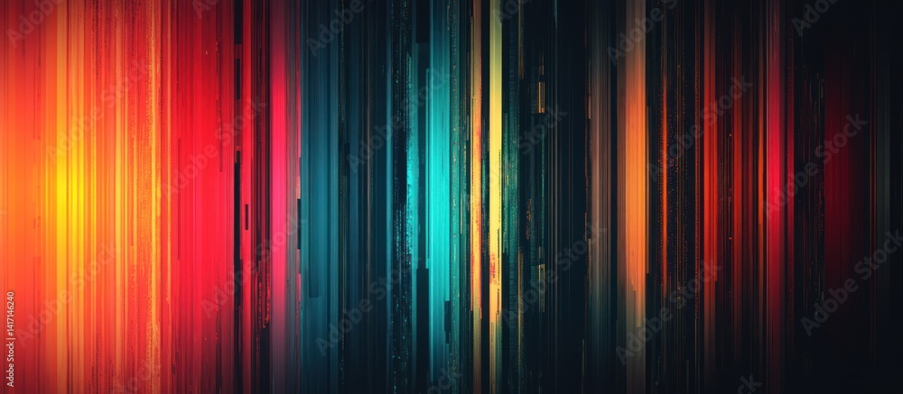 Poster abstract vertical lines color gradient background