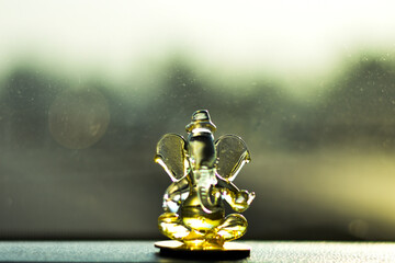 Lord Ganesha idol make of glass 