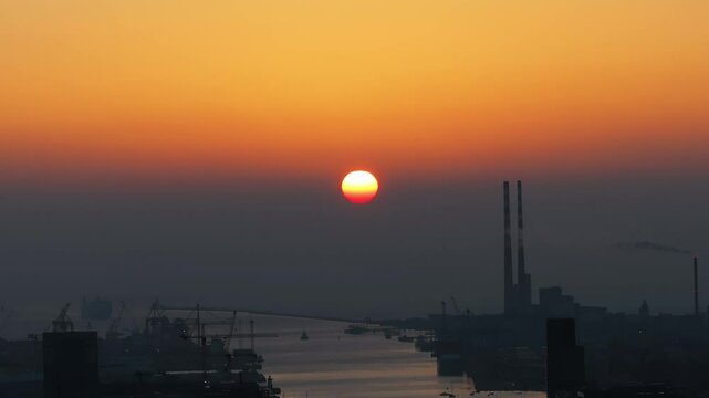 Breathtaking 4K Cinematic Drone footage capturing the magical golden hour sunrise over Dublin, Ireland. As the first light spills across. Smithfield 13