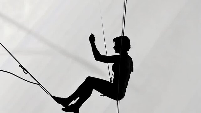 rock climber silhouette