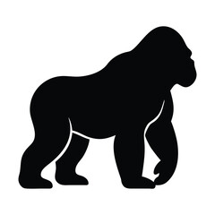 A black and white image of a gorilla © Rube