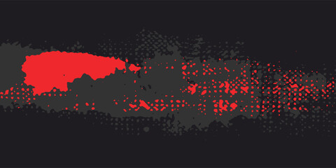 black red dragon decal brush fire volcano lava sakura Asia Japan anime style illustration sporty background banner, vector.