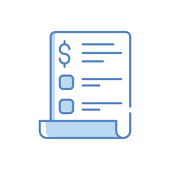 Receipt Vector icon