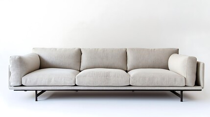 Fototapeta premium White couch with a black frame