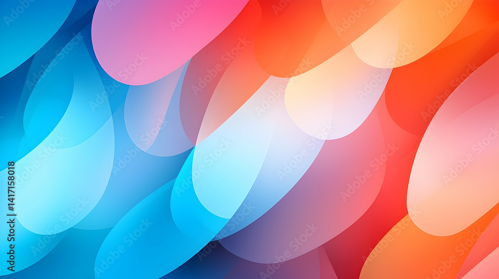 Poster vibrant abstract background with colorful bokeh