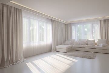 Bright, modern living room
