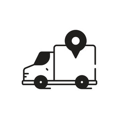 Live Cargo Tracking  Vector icon