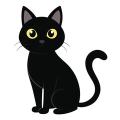  black cat Single with white background