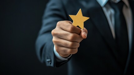 Businessman working with sign of the top service Quality assurance, Guarantee, Standards, ISO certification and standardization concept, Quality management with Quality Assurance and Quality Control.