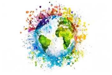 Celebrating Earth Day with Colorful Earth