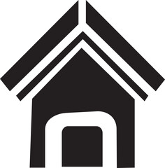 hut silhouette vector, people, home