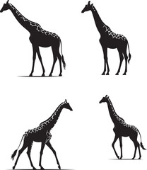 Majestic Giraffe Vector Illustration – Elegant Safari Animal Character
