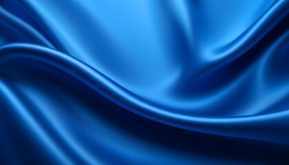 Luxurious Deep Royal Blue Satin Fabric Texture