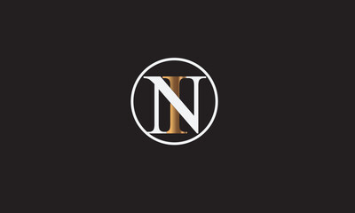 IN, NI , I , N , Abstract Letters Logo Monogram	