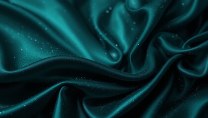 Fototapeta premium Teal Silk Drape Abstract