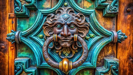 Antique Door Knocker, Vintage, Ornate, Metal, History, Architecture