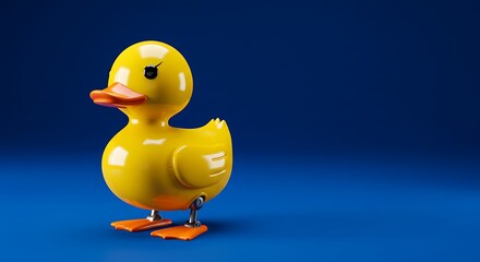 Rubber duck yellow duck toy duck bath toy ducky rubber toy duck on blue background cute duck image