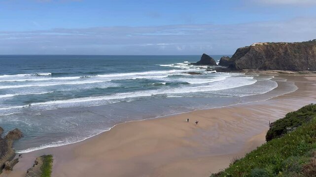 Odeceixe Beach in 4K &ndash; A Cloudy Day in Portugal