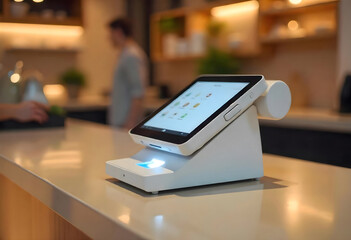 Sleek Touchscreen POS with Integrated Card Reader