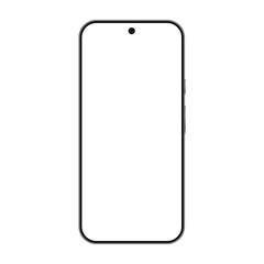 Smartphone mock-up. Transparent screen, Transparent background). Vector Illustration