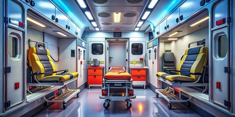 Emergency Ambulance Interior - Medical Response