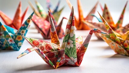 Japanese Crane Paper, Art, Design, Background