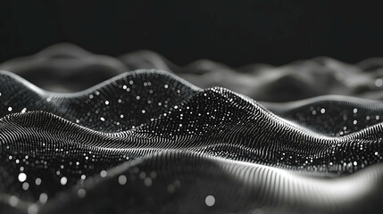 Digital data stream represented by flowing lines of ones and zeros