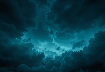 Teal Storm Cloudscape