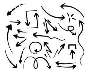 Big Black Arrow Icon Set — Modern and Simple Arrow Symbols Collection. Includes cursors, directional arrows, navigation pointers, and vector indicators for UI/UX and web design.