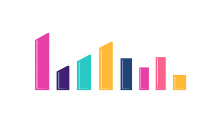 Fototapeta premium Colorful Bar Graph Illustrating Data Growth